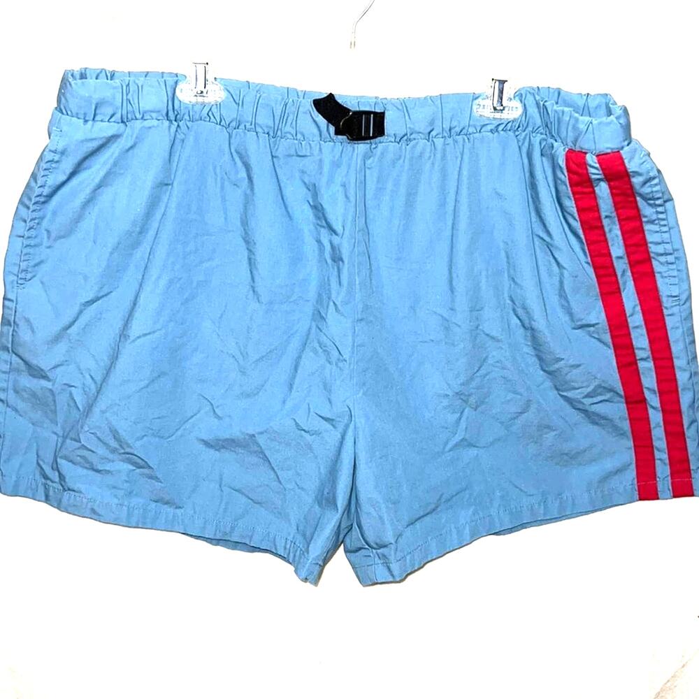 Vintage Men's Swimming Trunks Blue Red Size XL Shorts Rare